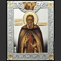 реверс 5 dolarjev 2010 "Икона святого Сергия Радонежского"