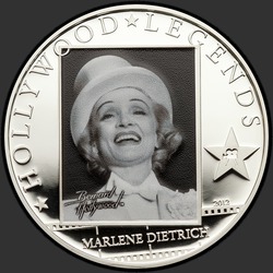 реверс 5 Dollars 2012 "Марлен Дитрих"