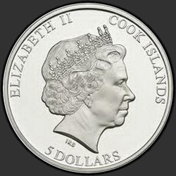аверс 5 Dollars 2011 "Королевская кобра"