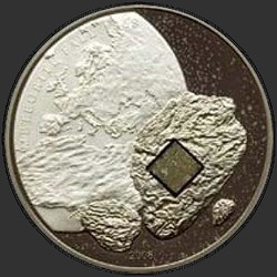 реверс 5 dolarjev 2008 "Метеорит Пултуск"