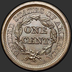 реверс 1¢ (penny) 1847 "JAV - 1 centas / 1847 - P"