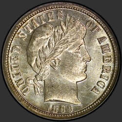 аверс 10¢ (dime) 1899 "USA - Dime / 1899"