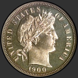 аверс 10¢ (dime) 1900 "USA - Dime / 1900 - Proof"