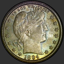 аверс 25¢ (quarter) 1894 "USA - Quarter / 1894"