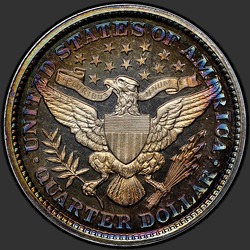 реверс 25¢ (quarter) 1895 "USA - Quarter / 1895 - Proof"