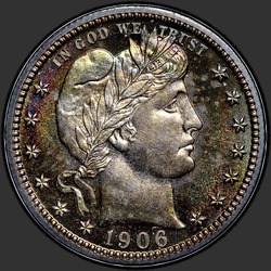 аверс 25¢ (quarter) 1906 "USA - Quarter / 1906 - Proof"