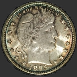 аверс 25¢ (quarter) 1895 "USA - Quarter / 1895"