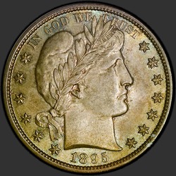 аверс 50¢ (half) 1895 "USA - 50 Cents (Half Dollar) / 1895 - Barber Half Dollar 1895"
