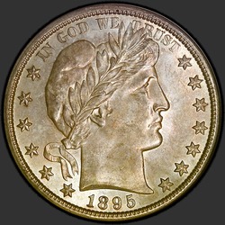аверс 50¢ (half) 1895 "USA - 50 centů (půldolar) / 1895 - S"