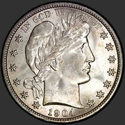 аверс 50¢ (half) 1904 "USA - 50 Cents (Half Dollar) / 1904 - O MS"