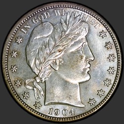 аверс 50¢ (half) 1904 "USA - 50 Cents (Half Dollar) / 1904 - S"