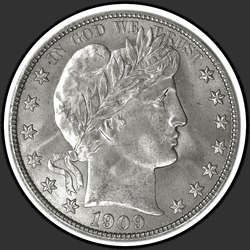 аверс 50¢ (half) 1909 "USA - 50 Cents (Half Dollar) / 1909 - P"