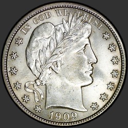 аверс 50¢ (half) 1909 "USA - 50 Cents (Half Dollar) / 1909 - S"
