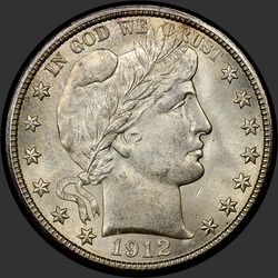 аверс 50¢ (half) 1912 "USA - 50 Cents (Half Dollar) / 1912 - D"