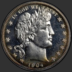 аверс 50¢ (half) 1904 "ABD - 50 Cents (Half Dollar) / 1904 - Kanıtı"