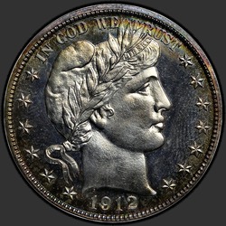 аверс 50¢ (half) 1912 "USA - 50 Cents (Half Dollar) / 1912 - Proof"