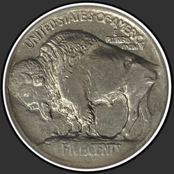реверс 5¢ (nickel) 1913 "USA  -  5セント/ 1913  -  Sタイプ1 MS"