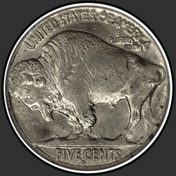 реверс 5¢ (nickel) 1913 "USA - 5 centů / 1913 - D typ 2 MS"