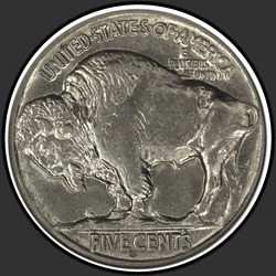 реверс 5¢ (nickel) 1913 "USA - 5 centů / 1913 - S typ 2 MS"