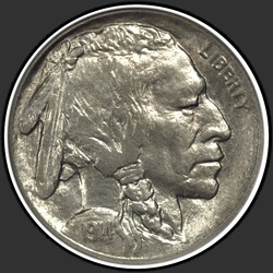 аверс 5¢ (nickel) 1914 "USA - 5 Cents / 1914 - S"