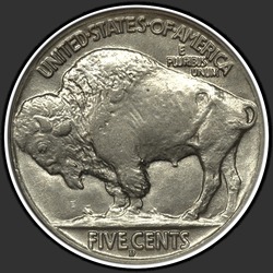 реверс 5¢ (nickel) 1915 "USA - 5 Cents / 1915 - D"