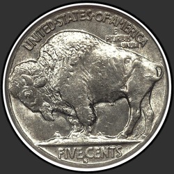 реверс 5¢ (nickel) 1916 "USA - 5 Cents / 1916 - S"