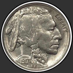 аверс 5¢ (никель) 1917 "США - 5 Cents / 1917 - S"