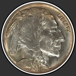 аверс 5¢ (nickel) 1918 "USA - 5 Cents / 1918 - D"