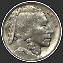 аверс 5¢ (nickel) 1918 "USA - 5 Cents / 1918 - 7 D MS"