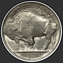 реверс 5¢ (nickel) 1918 "USA - 5 Cents / 1918 - 7 D MS"