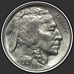 аверс 5¢ (nickel) 1921 "USA - 5 Cents / 1921 - Buffalo Five Cent 1921"