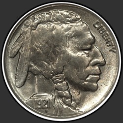 аверс 5¢ (nickel) 1921 "USA - 5 Cents / 1921 - S"