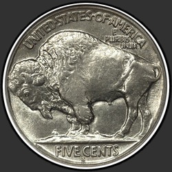 реверс 5¢ (nickel) 1923 "USA - 5 Cents / 1923 - S"