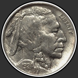 аверс 5¢ (nickel) 1924 "USA - 5 Cents / 1924 - Buffalo Five Cent 1924"