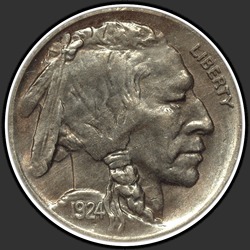 аверс 5¢ (nickel) 1924 "USA - 5 Cents / 1924 - D"