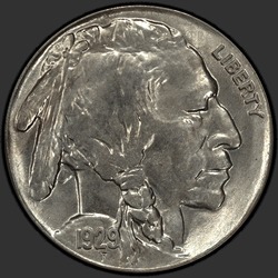аверс 5¢ (nickel) 1929 "USA - 5 Cents / 1929 - S"
