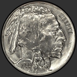 аверс 5¢ (nickel) 1935 "USA - 5 Cents / 1935 - Buffalo Five Cent 1935"