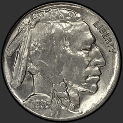 аверс 5¢ (nickel) 1935 "USA - 5 Cents / 1935 - S"