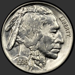 аверс 5¢ (nickel) 1936 "USA - 5 Cents / 1936 - Buffalo Five Cent 1936"