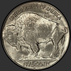 реверс 5¢ (nickel) 1937 "USA - 5 Cents / 1937 - D"