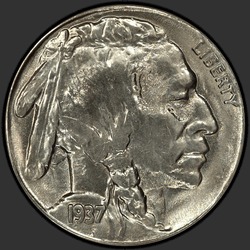 аверс 5¢ (nickel) 1937 "USA - 5 centesimi / 1937 - S"