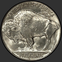 реверс 5¢ (nickel) 1937 "USA - 5 centesimi / 1937 - S"