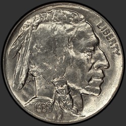 аверс 5¢ (nickel) 1938 "USA - 5 Cents / 1938 - Buffalo Five Cent 1938"