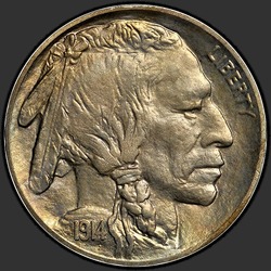 аверс 5¢ (nickel) 1914 "USA - 5 Cents / 1914 - Proof"