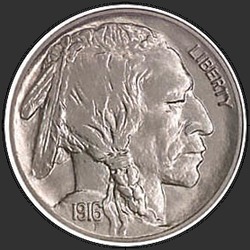 аверс 5¢ (nickel) 1916 "USA - 5 Cents / 1916 - Proof"