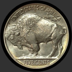 реверс 5¢ (nickel) 1936 "USA - 5 Cents / 1936 - SATIN PF"