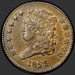 аверс ½ centavo 1825 "USA - 1/2 Cent (Half Cent) / 1825 - Classic Head Half Cent 1825"