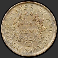 реверс ½ cent 1805 "USA - 1/2 Cent (Half Cent) / 1805 - Draped Bust Half Cent 1805"