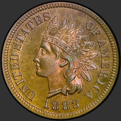 аверс 1¢ (penny) 1883 "संयुक्त राज्य अमरीका - 1 प्रतिशत / 1883 - सबूत"