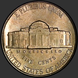 реверс 5¢ (nickel) 1938 "USA - 5 centů / 1938 - P"